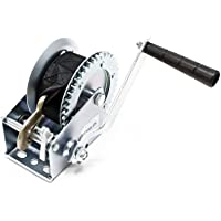 Cabrestante manual hasta 550kg con correa 7m 4:1:1 Polipasto manual Torno de cable forestal Tracción